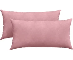 Sofa Pagalvės 2 vnt. Rožinė 80 x 40 cm Kordūrinis audinys