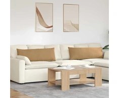 Sofa Pagalvės 2 pcs Ruda 120 x 40 cm Kordūrinis audinys