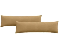 Sofa Pagalvės 2 pcs Ruda 145 x 40 cm Kordūrinis audinys