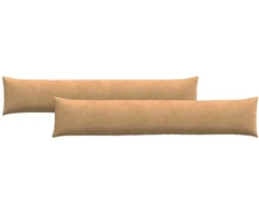 Sofa Pagalvės 2 pcs Ruda 200 x 40 cm Kordūrinis audinys