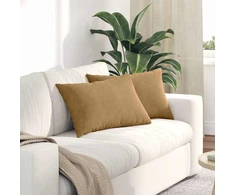 Sofa Pagalvės 2 pcs Ruda 60 x 40 cm Kordūrinis audinys