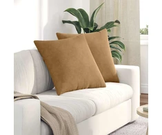Sofa Pagalvės 2 pcs Ruda 60 x 60 cm Kordūrinis audinys