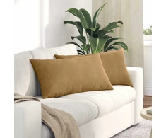 Sofa Pagalvės 2 pcs Ruda 80 x 40 cm Kordūrinis audinys