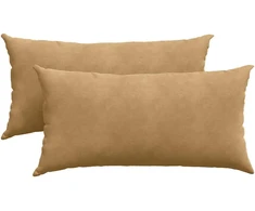 Sofa Pagalvės 2 pcs Ruda 80 x 40 cm Kordūrinis audinys