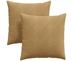 Sofa Pagalvės 2 pcs Ruda 80 x 80 cm Kordūrinis audinys