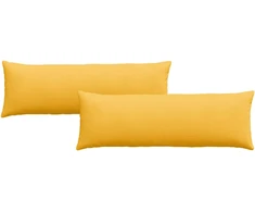 Sofa Pagalvės 2 pcs Šviesi geltona 120 x 40 cm