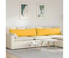 Sofa Pagalvės 2 pcs Šviesi geltona 145 x 40 cm