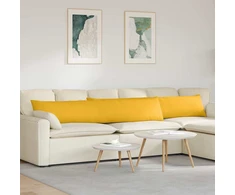 Sofa Pagalvės 2 pcs Šviesi geltona 200 x 40 cm