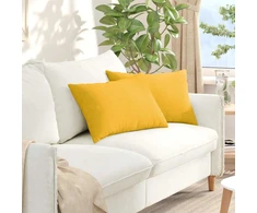 Sofa Pagalvės 2 pcs Šviesi geltona 60 x 40 cm