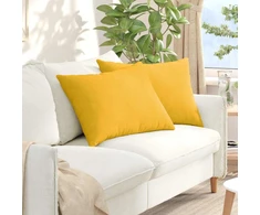 Sofa Pagalvės 2 pcs Šviesi geltona 70 x 50 cm