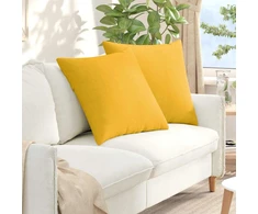 Sofa Pagalvės 2 pcs Šviesi geltona 80 x 80 cm