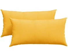 Sofa Pagalvės 2 pcs Šviesi geltona 80 x 40 cm