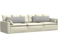 Sofa Pagalvės 2 pcs Šviesiai pilka 120 x 40 cm audinys