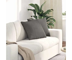 Sofa Pagalvės 2 pcs Šviesiai pilka 45 x 45 cm