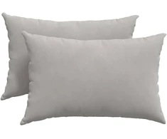 Sofa Pagalvės 2 vnt. audinys Šviesiai pilka 60 x 40 cm