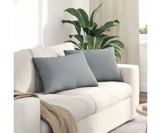 Sofa Pagalvės 2 vnt. audinys Šviesiai pilka 60 x 40 cm