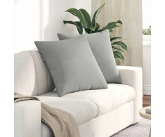 Sofa Pagalvės 2 vnt. audinys Šviesiai pilka 80 x 80 cm