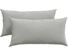 Sofa Pagalvės 2 vnt. audinys Šviesiai pilka 80 x 40 cm