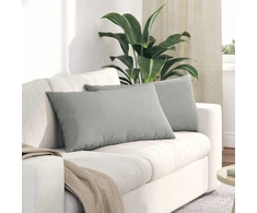 Sofa Pagalvės 2 vnt. audinys Šviesiai pilka 80 x 40 cm