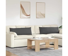 Sofa Pagalvės 2 pcs Tamsiai pilka 120 x 40 cm