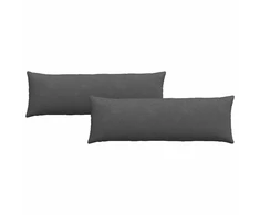 Sofa Pagalvės 2 pcs Tamsiai pilka 120 x 40 cm