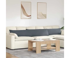 Sofa Pagalvės 2 pcs Tamsiai pilka 200 x 40 cm