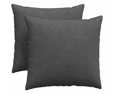 Sofa Pagalvės 2 pcs Tamsiai pilka 45 x 45 cm Kordūrinis audinys