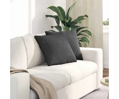 Sofa Pagalvės 2 pcs Tamsiai pilka 45 x 45 cm Kordūrinis audinys