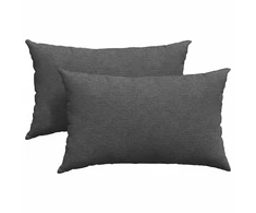 Sofa Pagalvės 2 pcs Tamsiai pilka 50 x 30 cm Kordūrinis audinys