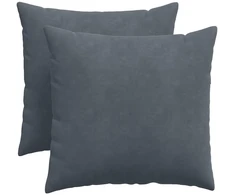 Sofa Pagalvės 2 pcs Tamsiai pilka 50 x 50 cm Kordūrinis audinys