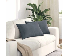 Sofa Pagalvės 2 pcs Tamsiai pilka 60 x 40 cm Kordūrinis audinys