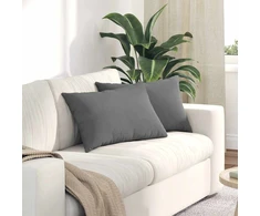Sofa Pagalvės 2 vnt. audinys Tamsiai pilka 60 x 40 cm