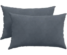 Sofa Pagalvės 2 pcs Tamsiai pilka 60 x 40 cm Kordūrinis audinys