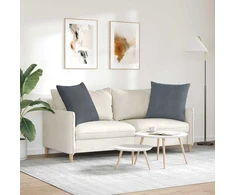 Sofa Pagalvės 2 pcs Tamsiai pilka 60 x 60 cm Kordūrinis audinys