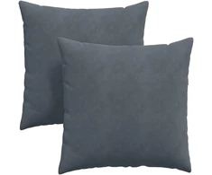 Sofa Pagalvės 2 pcs Tamsiai pilka 60 x 60 cm Kordūrinis audinys