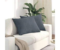 Sofa Pagalvės 2 pcs Tamsiai pilka 70 x 50 cm Kordūrinis audinys