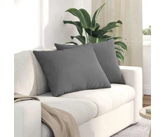Sofa Pagalvės 2 vnt. audinys Tamsiai pilka 70 x 50 cm