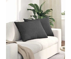 Sofa Pagalvės 2 pcs Tamsiai pilka 70 x 50 cm Kordūrinis audinys