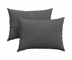 Sofa Pagalvės 2 pcs Tamsiai pilka 70 x 50 cm Kordūrinis audinys