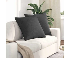 Sofa Pagalvės 2 pcs Tamsiai pilka 80 x 80 cm Kordūrinis audinys