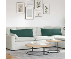 Sofa Pagalvės 2 pcs Tamsiai žalia 120 x 40 cm