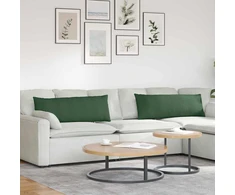 Sofa Pagalvės 2 pcs Tamsiai žalia 120 x 40 cm