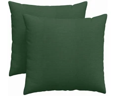 Sofa Pagalvės 2 pcs Tamsiai žalia 45 x 45 cm Kordūrinis audinys