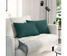 Sofa Pagalvės 2 vnt. audinys Tamsiai žalia 60 x 40 cm