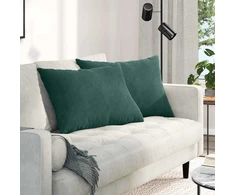 Sofa Pagalvės 2 pcs Tamsiai žalia 70 x 50 cm Kordūrinis audinys