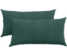 Sofa Pagalvės 2 pcs Tamsiai žalia 80 x 40 cm Kordūrinis audinys