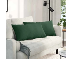 Sofa Pagalvės 2 pcs Tamsiai žalia 80 x 40 cm Kordūrinis audinys