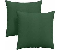 Sofa Pagalvės 2 pcs Tamsiai žalia 80 x 80 cm Kordūrinis audinys