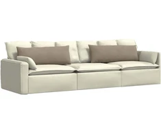 Sofa Pagalvės 2 pcs Taupe 120 x 40 cm audinys
