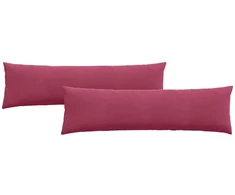 Sofa Pagalvės 2 pcs Vyno raudona 145 x 40 cm Kordūrinis audinys